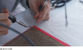 陳澄波-簷上遠望(1933)-作品修復過程