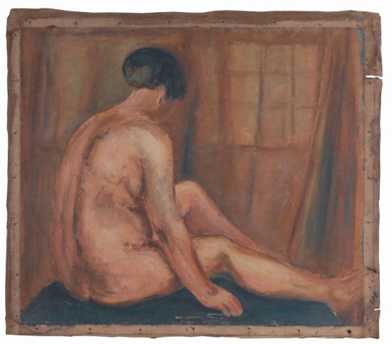 陳澄波—坐姿背面裸女