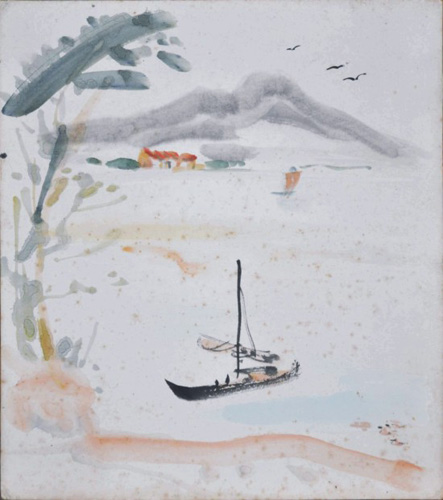 陳澄波等六人淡水寫生合畫