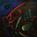 自然意象*漁 (2009) 複合媒材 30×30㎝