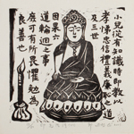 邱忠均 印光法師佛語　版畫 40張 2001