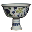 五彩高腳杯