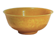 雞油黃釉碗