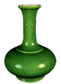 豆綠釉賞瓶