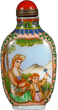料胎畫琺瑯洋人圖鼻煙壺