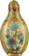 銅胎揑絲琺瑯折枝牡丹紋鼻煙壺