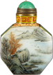銅胎琺瑯彩山水鼻煙壺